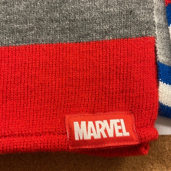 NWOT Striped Spider-Man Scarf AND Gray & Red Marvel Scarf‎ about 49”x8” in size - Picture 3 of 13